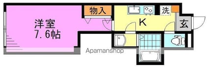 エルファーロ中野富士見町[1K/25m2]の間取図