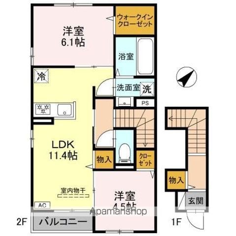 カルムベルフルールの間取り写真