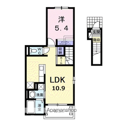 エクイティ[1LDK/41.26m2]の間取図