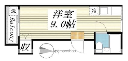 メゾン・ド・バルセル[1R/18.83m2]の間取図