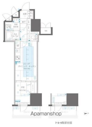 ＺＯＯＭ信濃町[1LDK/34.41m2]の間取図