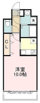 ル・シェル[1K/34.8m2]の間取図