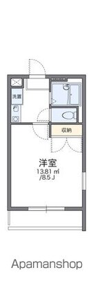 レオパレスソレイユ[1K/23.18m2]の間取図