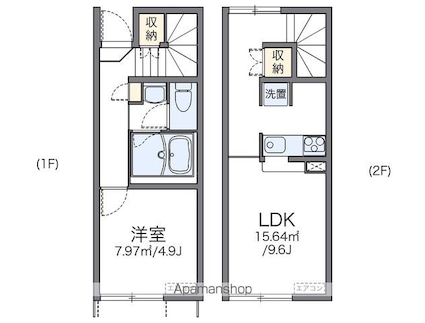 レオネクスト白亜パレス[1LDK/40.26m2]の間取図