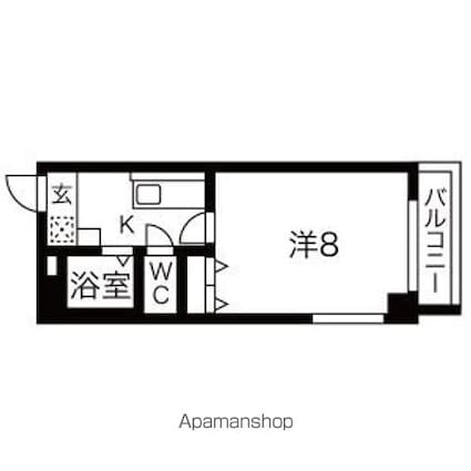 ＫＯＵＹＯＵ春岡[1K/24.67m2]の間取図