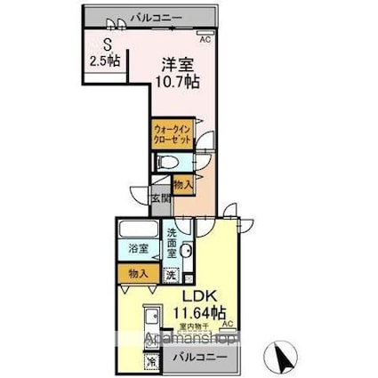 ルポゼ[1LDK/55.62m2]の間取図