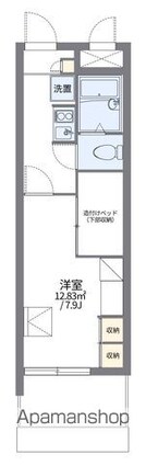 レオパレス国泰寺[1K/19.82m2]の間取図