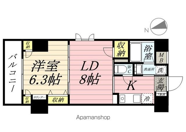 【日神デュオステージ浅草松が谷の間取り】