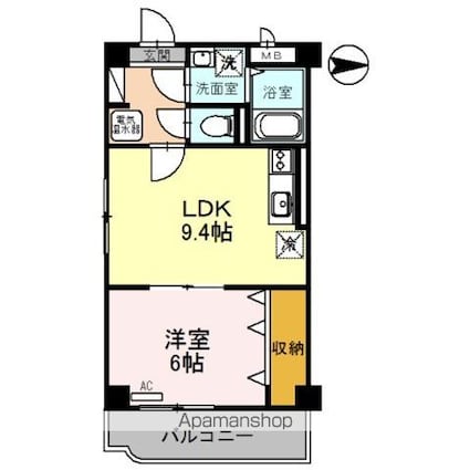 Ｖｉｌｌａ　ＨＣＳＳ（ヴィラエイチシーエスエス）[1LDK/40.11m2]の間取図