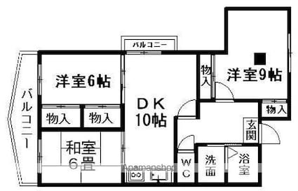 セントヒルズ山越[3LDK/77.9m2]の間取図