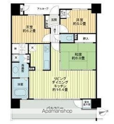 サーパス桜町二丁目　７０５号[3LDK/71.43m2]の間取図