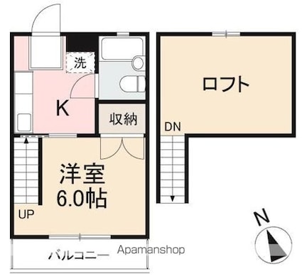 上原ハイツ[1K/35m2]の間取図