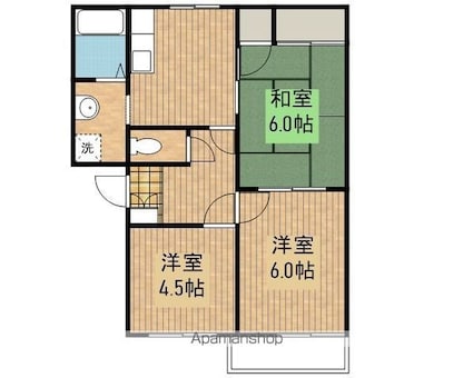 フレグランス芳雅[3DK/51.2m2]の間取図