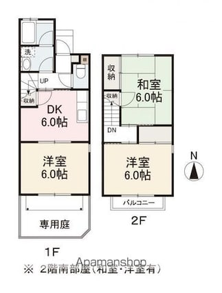 ヴィラ・アンソレイエ屋島西町Ａ・Ｃ・Ｅ棟[3DK/60m2]の間取図