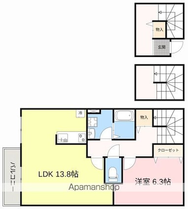 ｐｒｉｍｏ　ｄｉｏ[1LDK/61.27m2]の間取図