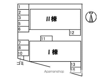 香川県高松市鶴市町[3K/50.42m2]の配置図