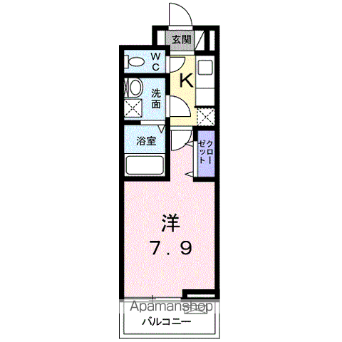 【国立市谷保のアパートの間取り】