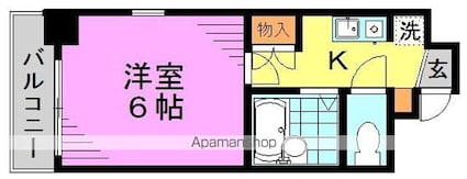 東京都中野区本町６丁目[1K/20.92m2]の間取図