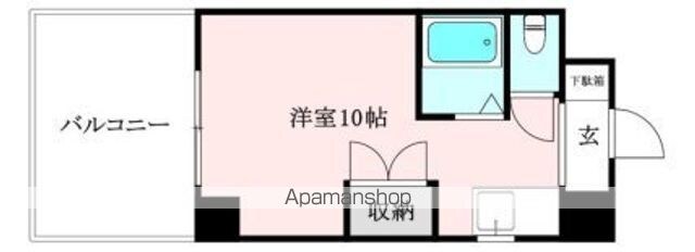 愛媛県松山市南久米町[1R/23.4m2]の間取図