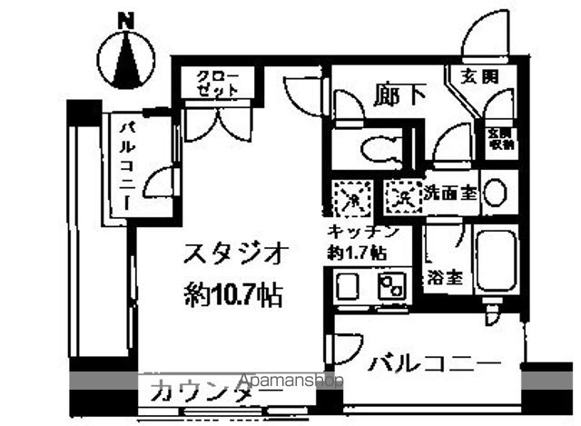 レジディア市ヶ谷の間取り