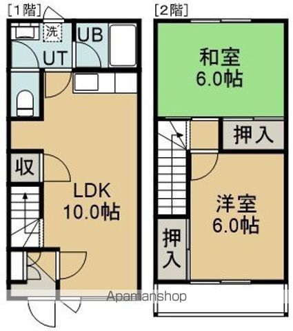 メゾン東浜の間取り写真