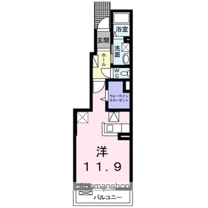 プラシード　コルソ[1R/32.94m2]の間取図