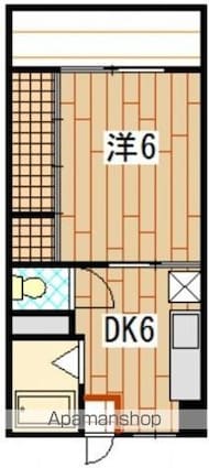新福島ビル[1DK/25m2]の間取図