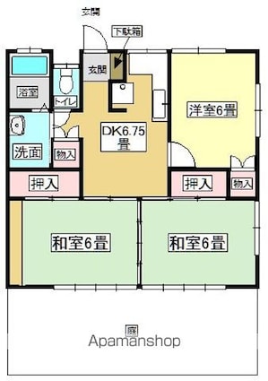 コーポ大和[3DK/55.88m2]の間取図