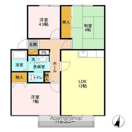 サンビレッジ・プルミエ[3LDK/67.41m2]の間取図