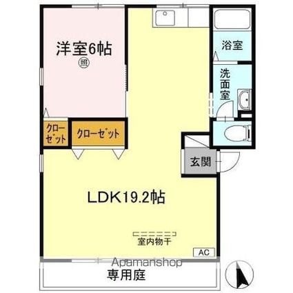 ファミール三好　Ｂ棟[1LDK/52.32m2]の間取図