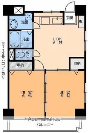 グランアルブル山越Ⅲ[2LDK/47.96m2]の間取図