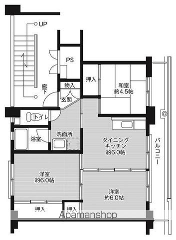 【ビレッジハウス鷲津１号棟の間取り】