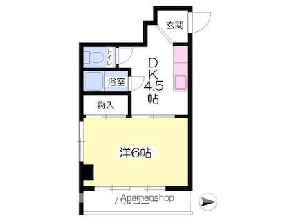 光玉ビル[1DK/24.15m2]の間取図