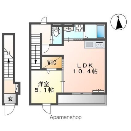 仮）名取市小山工事[1LDK/44.3m2]の間取図