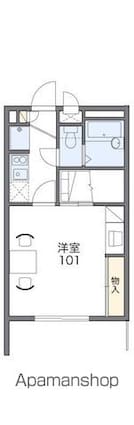 レオパレス川添Ⅱ[1K/23.18m2]の間取図