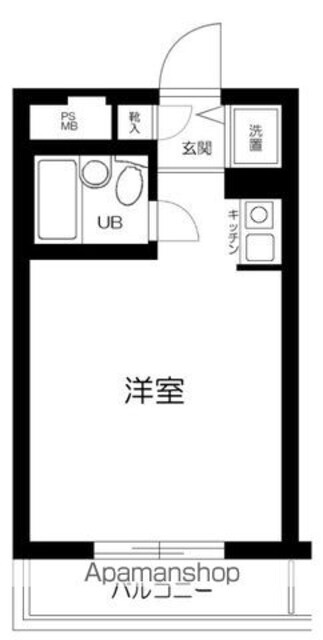 ハイネスプラザ新宿５[1R/20.7m2]の間取図