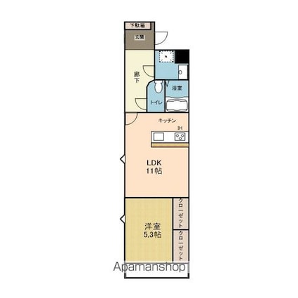 Ｖｉｌｌａ　ｌｕｃｅ[1LDK/40.4m2]の間取図