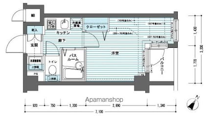 東京都杉並区方南１丁目[1K/20.34m2]の間取図