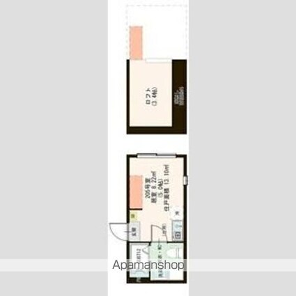ハーモニー東十条テラス[1R/13.1m2]の間取図