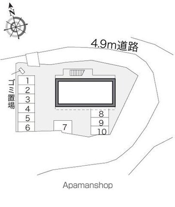 レオパレス大空[1K/20.28m2]の配置図