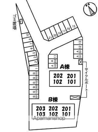 ブランシェーＭ[2LDK/58.54m2]の配置図