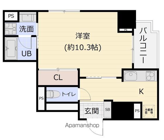 シャンテ与力町の間取り写真