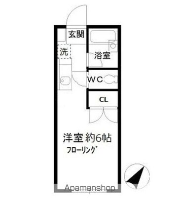 アーバンハイツ蘇我[1R/19.17m2]の間取図