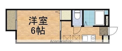 東京都立川市曙町３丁目[1K/19.87m2]の間取図