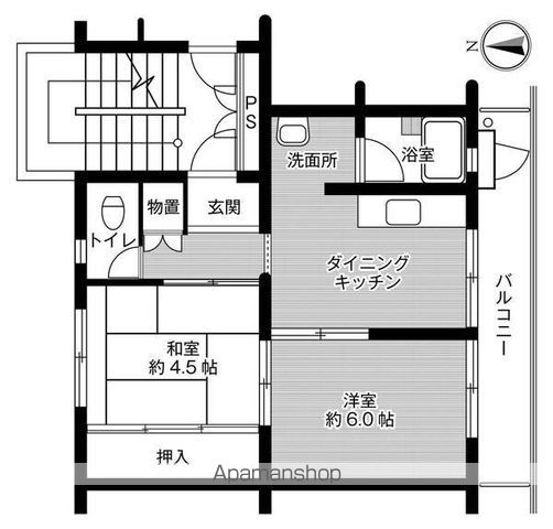 ビレッジハウス外町1号棟の間取り写真
