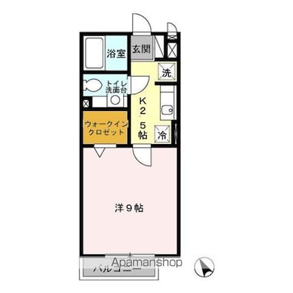 アムールヒルズ[1K/30.27m2]の間取図