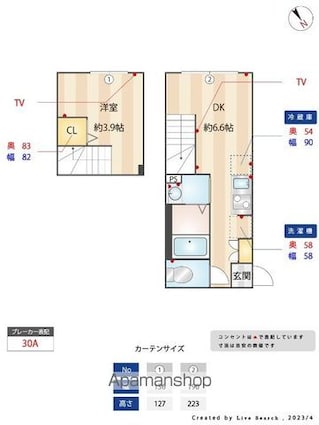 ミハス三軒茶屋Ⅳ[1DK/27.32m2]の間取図