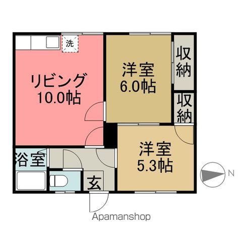 中央マンションの間取り写真