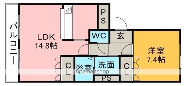 ヒルズ伊勢山の間取り写真
