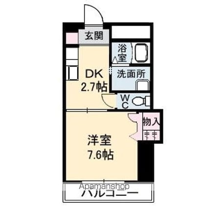 レアンドロス[1K/30m2]の間取図